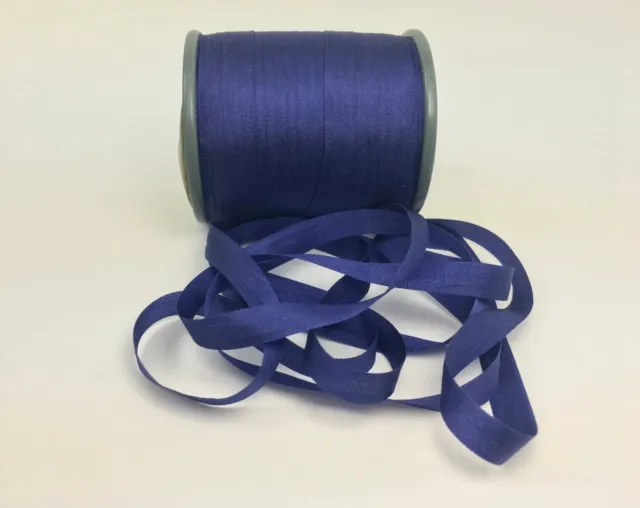 Pure Silk Embroidery Ribbon Midnight Blue 7mm 1/4" wide Japan -3 Yards-