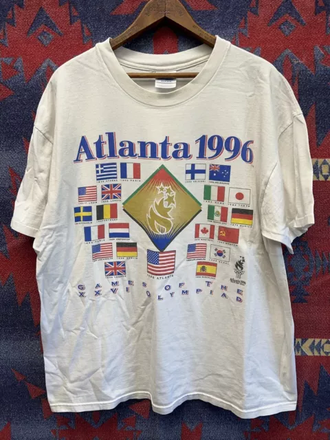 Vintage Atlanta 1996 Olympics Shirt XL Single Stitch 90s