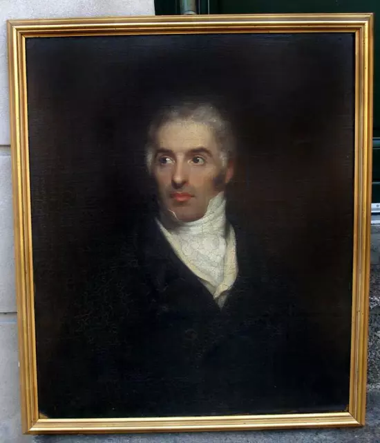 Superb portrait of British social reformer, Michael T. Sadler.  Ca 1820.