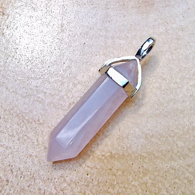 Natural Quartz Chakra Crystal Healing Point Cut Gemstone Pendant Reiki Necklace
