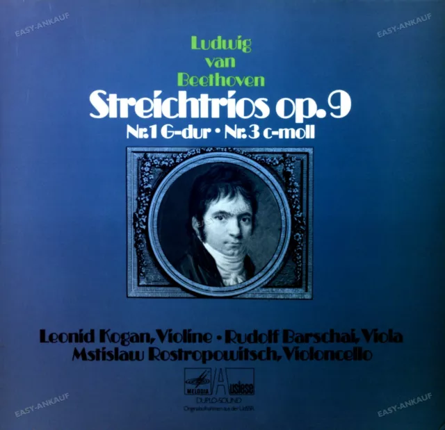 Beethoven, Kogan, Barshai - Streichtrios op. 9Nr. 1 G-Dur ° Nr. 3 C-Moll LP .