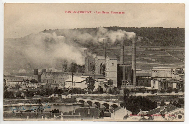 PONT SAINT VINCENT - Meurthe et Moselle - CPA 54 - les Hauts Fourneaux