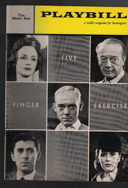 Five Finger Exercise Playbill March 28 1960 Jessica Tandy Roland Culver