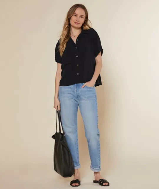 OuterKnown Women's Backyard Shirt in Pitch Black size Small