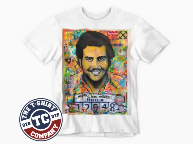Pablo Escobar Art T-Shirt Movie TV Film classic Retro Tee Funny Cool 80s 90s