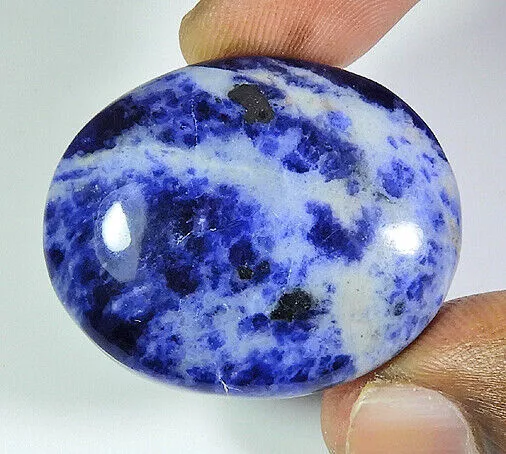 59 Cts. Pierre précieuse lâche ovale cabochon sodalite bleu naturel...