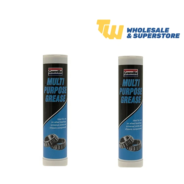 2 X GRANVILLE Lithium Grease MultiPurpose Cartridge 400g Tube High