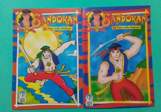 Sandokan-1999- 2 Album Magici Diversi Da Colorare-Play Press- Da Collezione