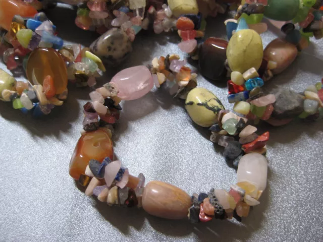 Mixed Stone Beads Stretch Bracelet 1pc