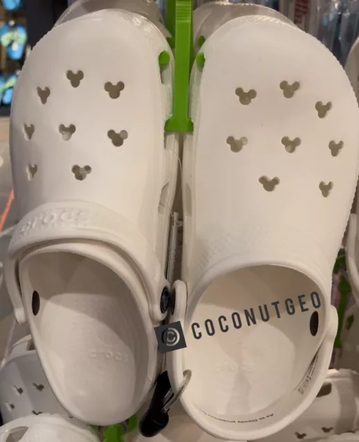 2024 DISNEY PARKS Mickey Mouse Ears White Adult Clogs Crocs Size M6/W8