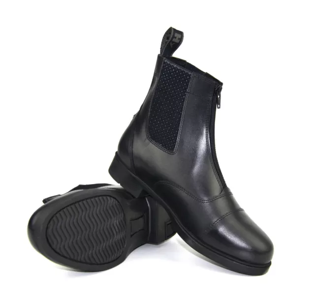 Hy LAND Canterbury Zip Childs Jodhpur Boot Leather Unisex  Black or Brown 11- 3