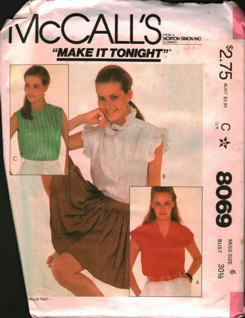 7460 VINTAGE MCCALLS SEWING Pattern Misses UNCUT Pullover Dress Make it  Tonight $5.99 - PicClick