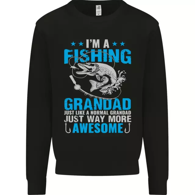 Felpa maglione da uomo Fishing Grandad Funny Fathers Day Fisherman