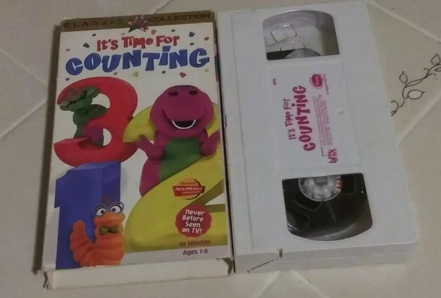 VHS BARNEY IT’S Time For Counting Classic Collection Ages1-8 Tested £8. ...