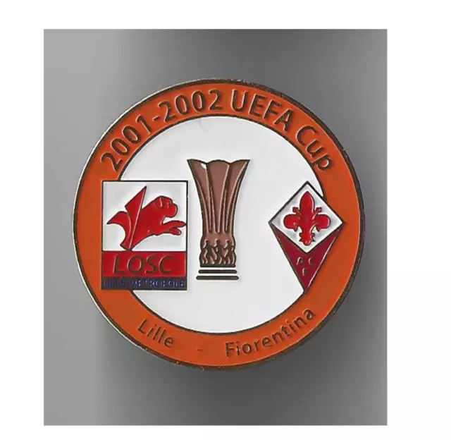 football pin badge Fiorentina Italy - Lille LOSC France 2001-2002 #12