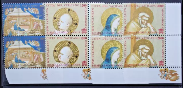 Citta' Del Vaticano 2000 Natale Serie Completa Nuova In Coppia Mnh** Set (C.y)