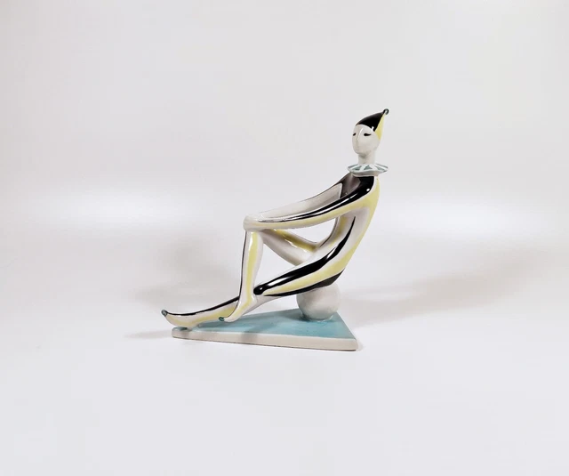 Zsolnay, Clown Jester By János Török, Handpainted Porcelain Figurine ! (T007)