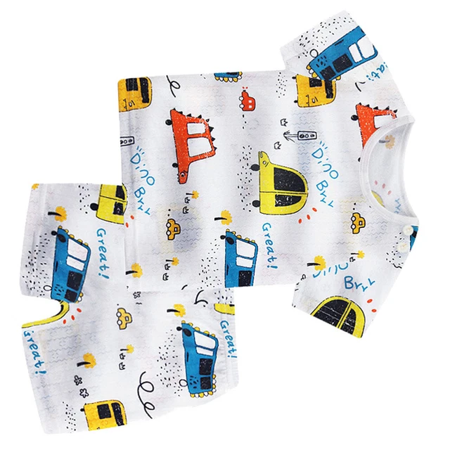 1 set di tuta in cotone per neonato primavera e autunno 120 cm (bianco blu)
