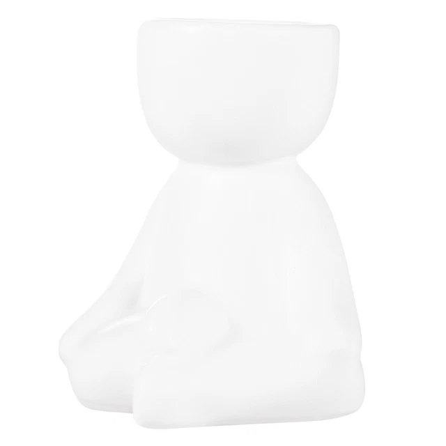 INNA-Glas Vaso da Fiori Ceramica, Grigio-Opaco, 17cm, 14cm