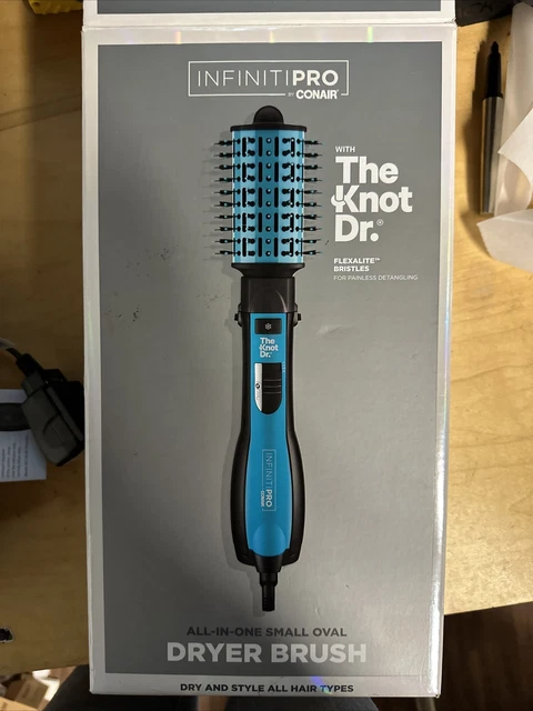 INFINITIPRO by CONAIR The Knot Dr. All-in-One Hot Air Hair Dryer Brush (Blue)