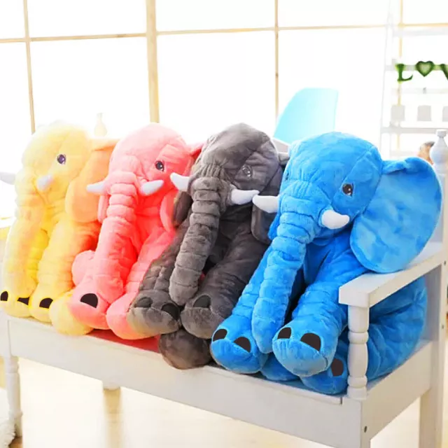 UK 16"Large Soft Cute Pillow Plush Stuffed Elephant Animal Toy Kids Gift