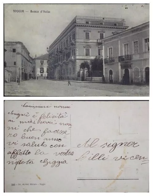 Cartolina Foggia Banca D'italia
