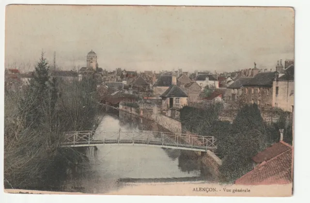 ALENCON - Orne - CPA 61 - vue sur la commune - carte couleur