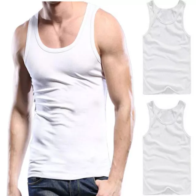 6-12 Pack Herren Unterhemd weiß 100% Baumwolle Tank-Top Unterhemden Set S-XXXL