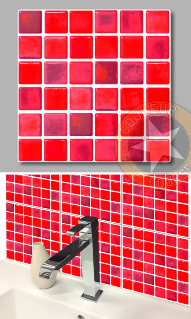 4 X AUTOCOLLANTS Sticker Mosaique Pour Carrelage Salle De Bains Cuisine  (Cr025) EUR 7,90 - PicClick FR