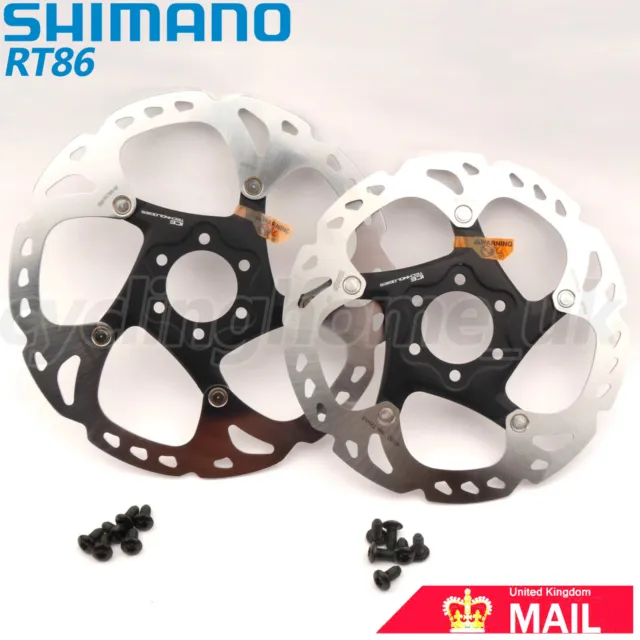 Shimano DEORE XT RT86 Brake Rotors 160/180/203mm 6-Bolt ICE-TECH 3-Layer Discs