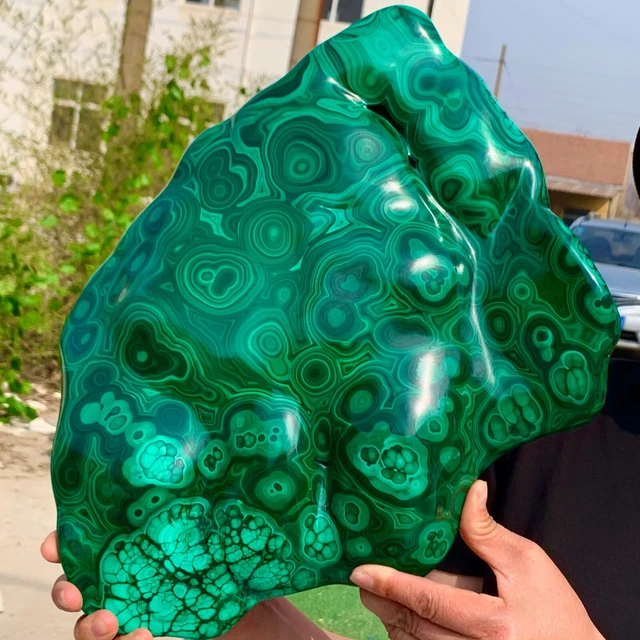 28.11LB Natural Malachite transparent cluster coarse mineral sample