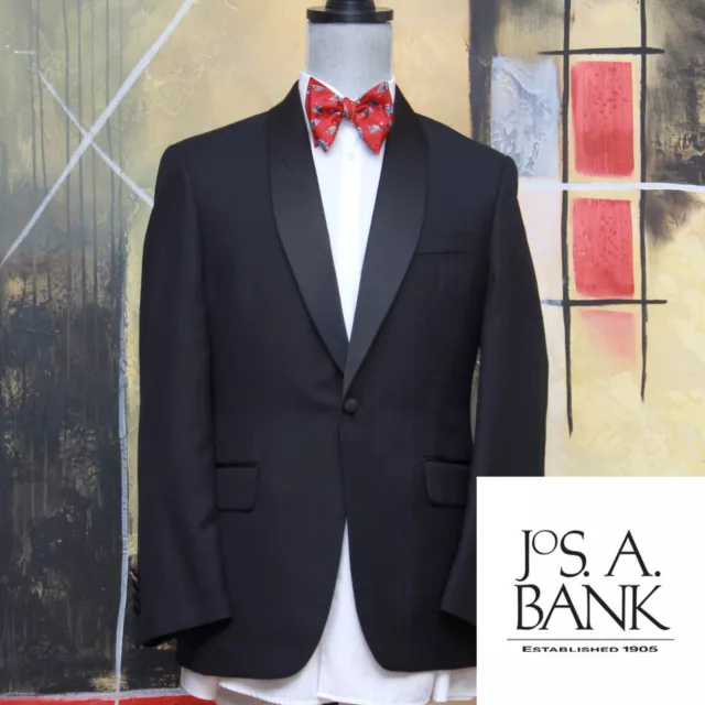 44R JOS A Bank Mens Tailored Black Formal Dinner Jacket Blazer D010013 ...
