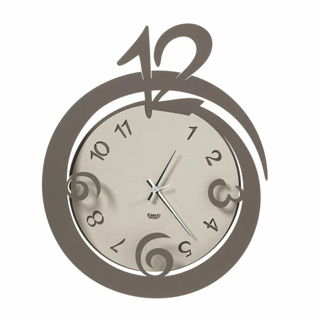 Arti e Mestieri Orologio da parete moderno Svirgola fango bianco
