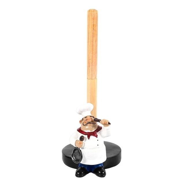 Resin Chef -Layer Papierhandtuchhalter Figuren Kreative Home Cake Shop RestaT3O7