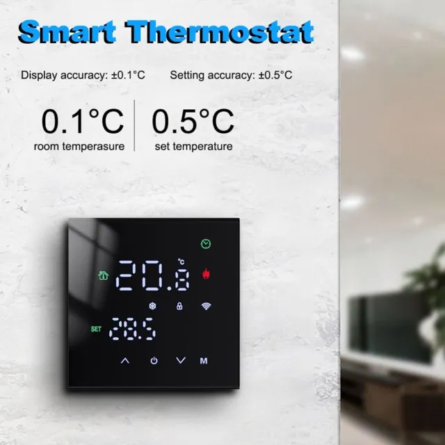 Thermostat d'écran LCD avec prise en charge d'applications mobiles pour WiFi po