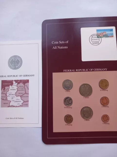 Coin Sets of All Nations - Federal Republic Of Germany Unc Coin Set Coa Inc