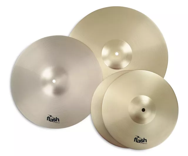 4x Piatti Batteria Acustica 13" Charleston HiHat 16" Crash 18" Ride Cymbal Set