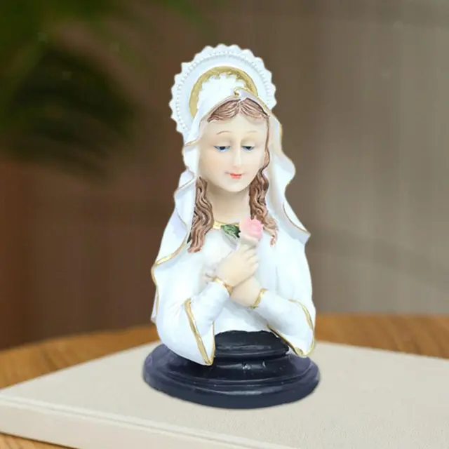 Résine Mary Statue Crafts Lady Of Grace Figurine Pour étagère De Chambre De