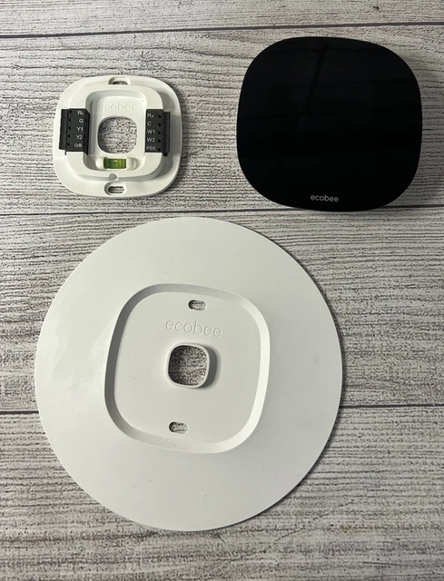 Thermostat Ecobee 3 Lite Smart Black with white wall plate