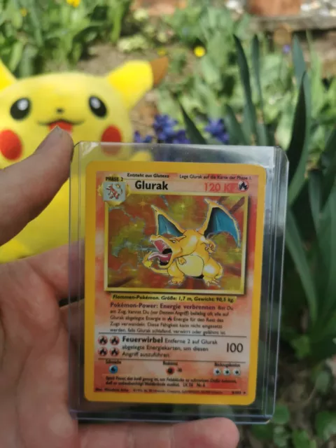 Pokemon - Charizard 4/102- Glurak - Base Set - HOLO - LP/MP - German - PSA 🔥