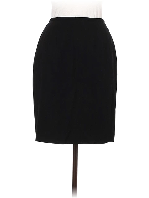 Amanda Smith Women Black Wool Skirt 6
