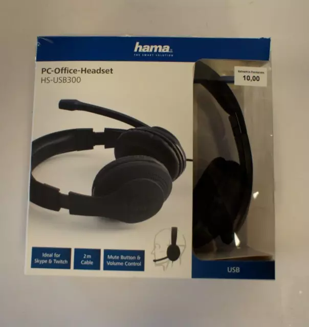 Kopfhörer Hama PC-Headset USB Schnurgebunden Stereo On Ear Schwarz