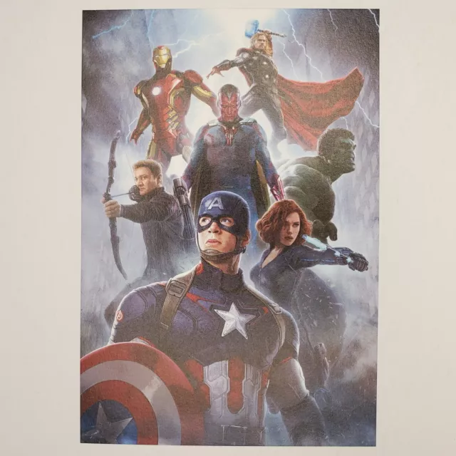 Avengers Age of Ultron Postcard Marvel MCU Black Widow Iron Man Captain America