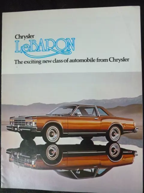 1978 Chrysler LeBARON Auto Dealer  Sales Brochure