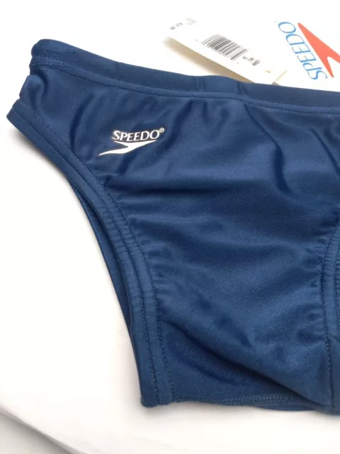 Speedo Swimsuit Swim Briefs Trunks Lycra/Nylon Bikini Mens/Boys Sz 24 Blue Suit 2