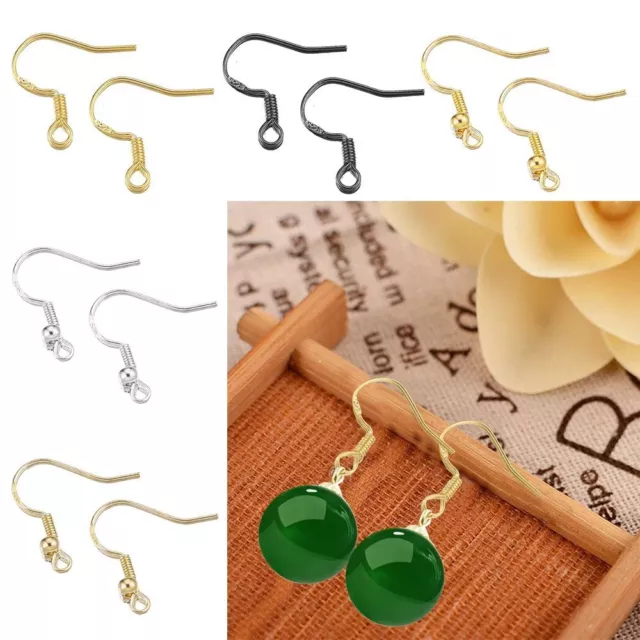 100pcs Carven 925 Earrings Clasps Hooks DIY Jewelry Making Earwire Jewelry