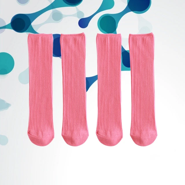 2 Pairs Half Calf Socks Anti Slip Socks Kids Tube Socks Kids Cotton Socks