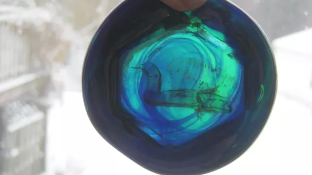 Vintage Old Hancock Glassworks NH, Hand Pressed, Recycled Glass Loon Ornament