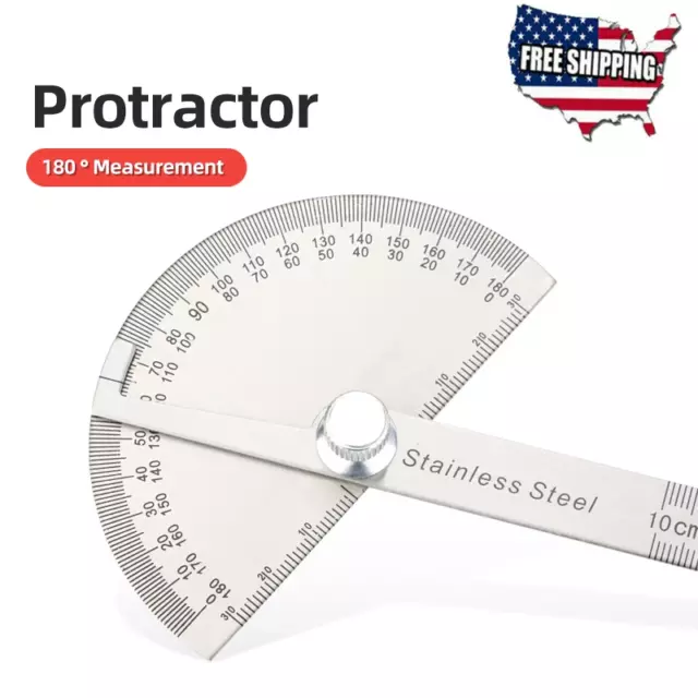 Stainless Steel 180 degree Protractor Angle Finder Rotary Measuring Ruler