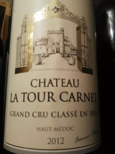 SUPERBE BOUTEILLE VIN rouge Haut-Médoc GCC Château La Tour Carnet 2012 ...